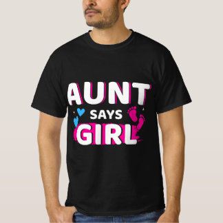 T-shirt Genre révéler tante dit fille apparier bébé famill