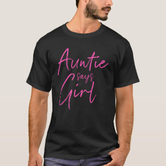 T-shirt Genre révéler tante dit fille apparier bébé fête