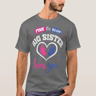 T-shirt Genre Revey Party Douche rose ou bleu grande soeur