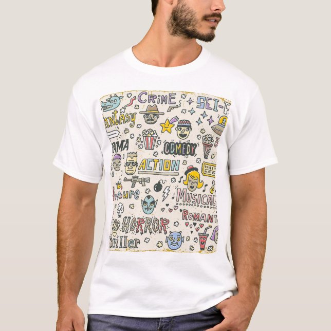 T-shirt Genres de films : émissions télévisées Jeu de dood (Devant)