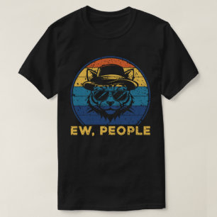 T-shirt Gens, beurk Rétro Crépuscule Introverti Chat