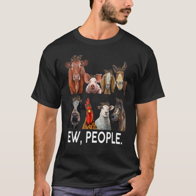 T-shirt Gens de ferme vaches éleveur (Devant)