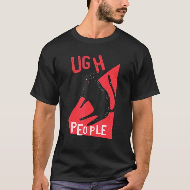 T-shirt Gens de mauvaise humeur Chat (Devant)