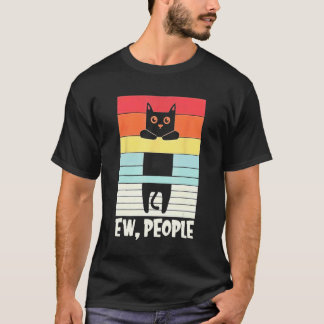 T-shirt Gens dégoûtants Chat noir vintage