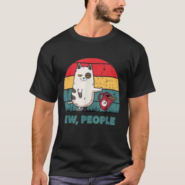 T-shirt Gens dégueulasses Minou Chat (Devant)