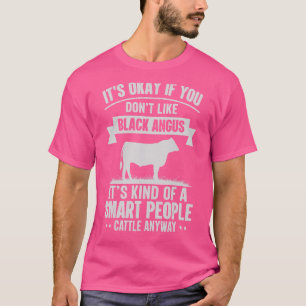 T-shirt Gens intelligents Bétail éleveur Vache race Noir A