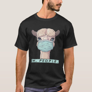 T-shirt Gens laids Lama Masque de visage Distanciation soc