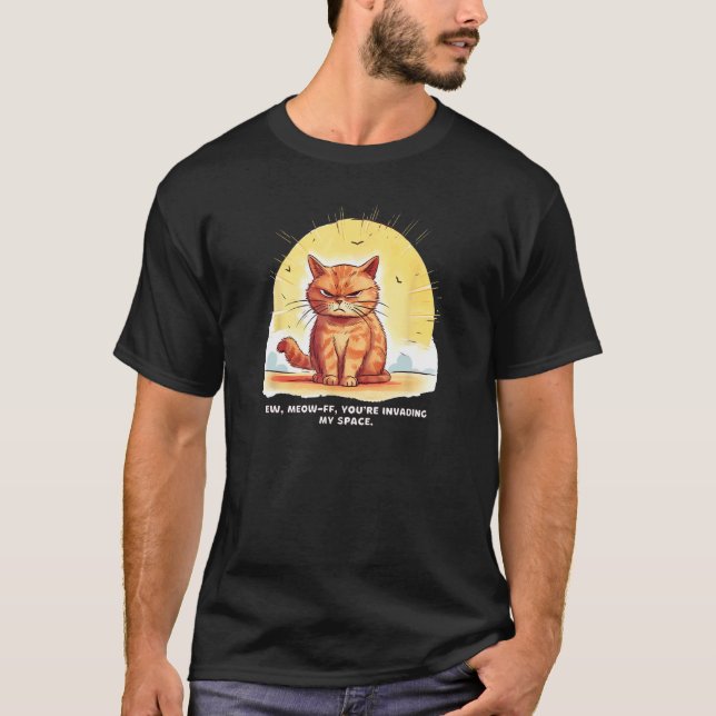 T-shirt Gens Pff Les Chats Imprimé Meow-ff (Devant)