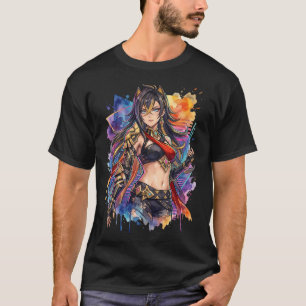 T-shirt Genshin Impact Dehya Vaporwave Esthétique