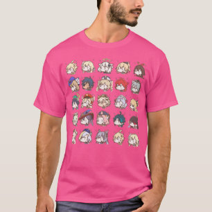 T-shirt Genshin Impact Kawaii Chibi Nerdy Classe de caract