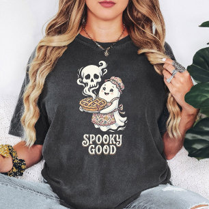 T-shirt Gentil Fantôme Cuisinant une Tarte Tress effrayant