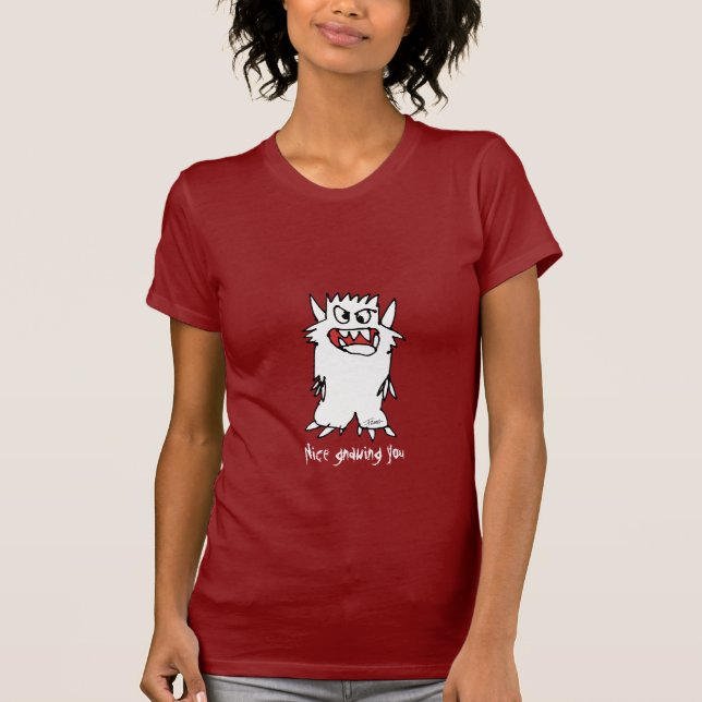 T-shirt Gentil vous rongeant - monstres de bande dessinée (Devant)