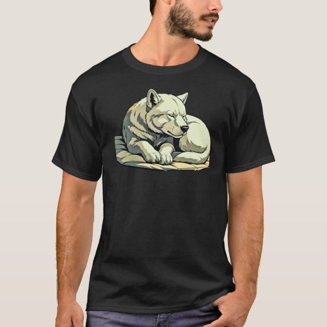 T-shirt Gentle Rest – Quiet Animal Calm (Devant)