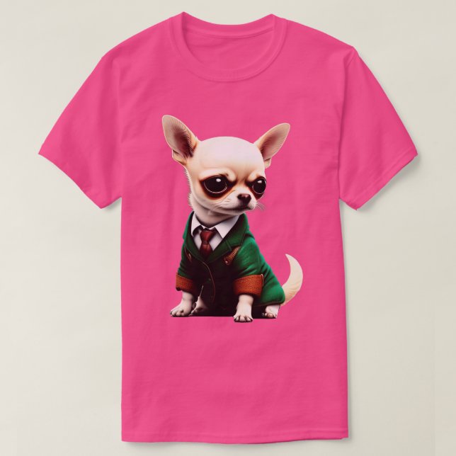 T-shirt gentleman chihuahua (Design devant)