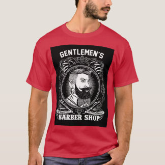 T-shirt GENTLEMENS BARBER SHOP Publicité Vintage