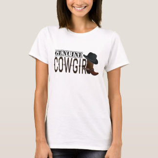 T-shirt Genuine Cowgirl Hat & Boots with Spurs