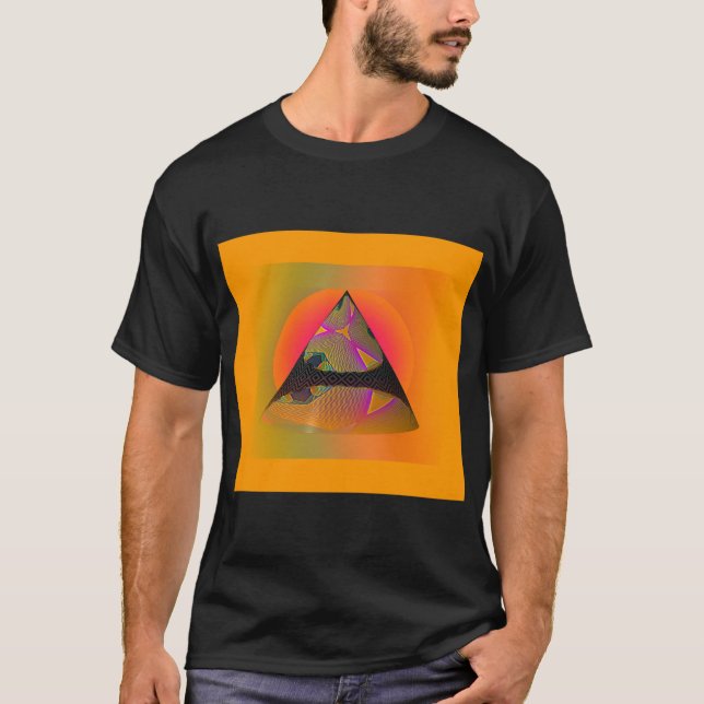 T-shirt Geo Abstrait Pyramide (Devant)