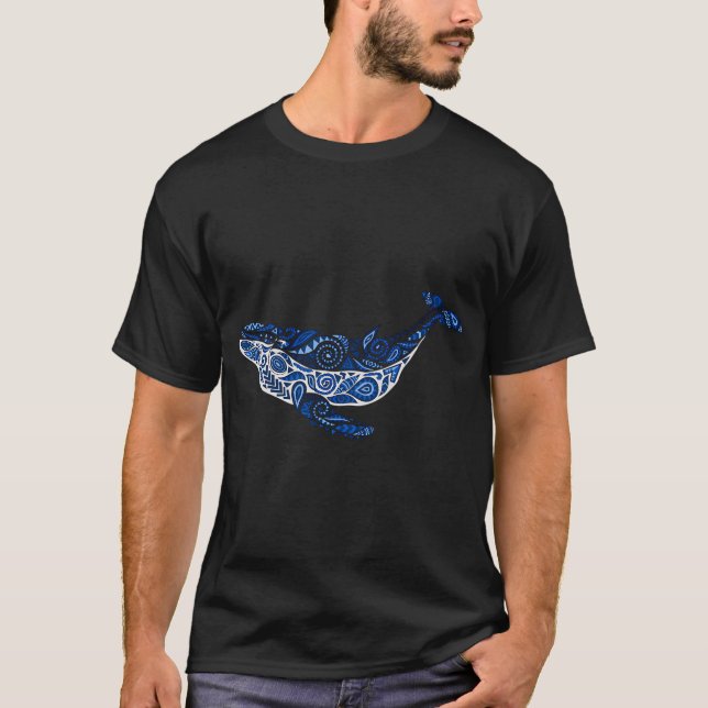 T-shirt Geo-Baleine Bleu (Devant)