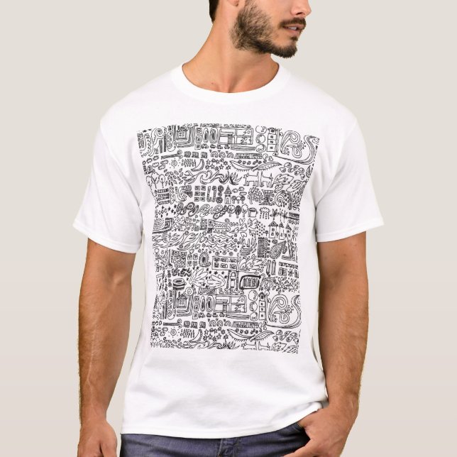 T-shirt Geo design abstrait motif. (Devant)