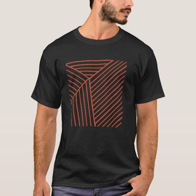 T-shirt Géo Emeline sans fil Gros plan 2B Rust Graphic (Devant)