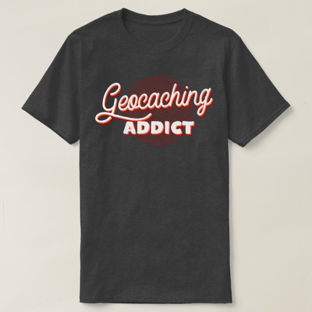 T-shirt Géocaching Addict Retro (Design devant)