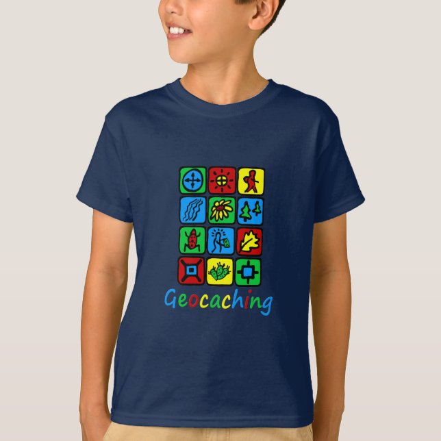 T-shirt Geocaching coloré (Devant)