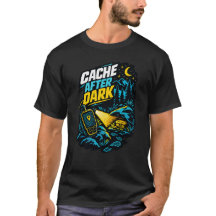 T-Shirt Geocaching de Nuit Cache Après la Tombée d