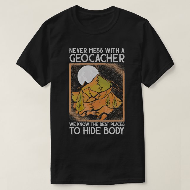 T-shirt Geocaching Geocaching Geocaching (Design devant)