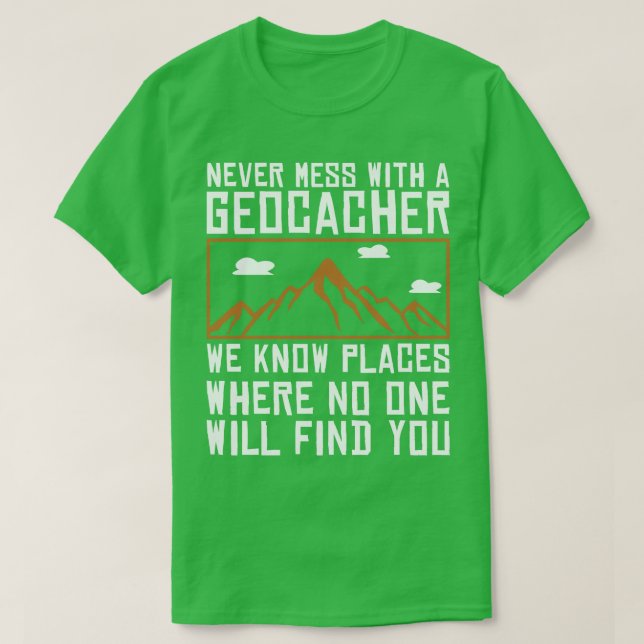 T-shirt Geocaching Gps Cache Geocacher Coordonnées Geocach (Design devant)