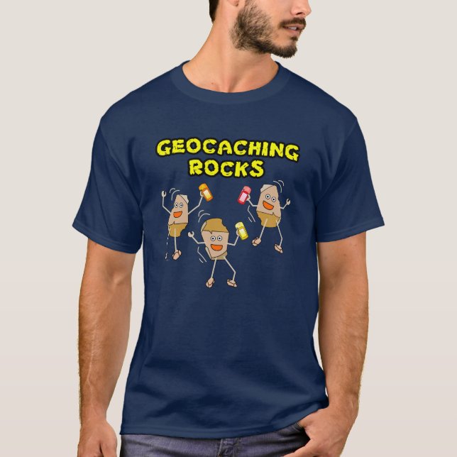 T-shirt Géocaching Rocks (Devant)