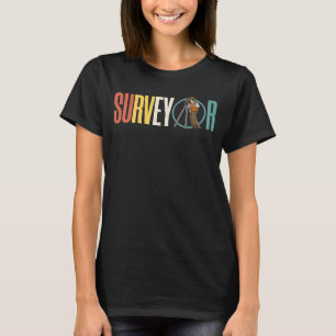 T-shirt géodésie de l'arpenteur ingénieur en arpentage thé