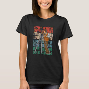 T-shirt géodésie de l'arpenteur ingénieur en arpentage thé