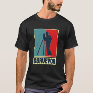 T-shirt géodésie de l'arpenteur ingénieur en arpentage thé