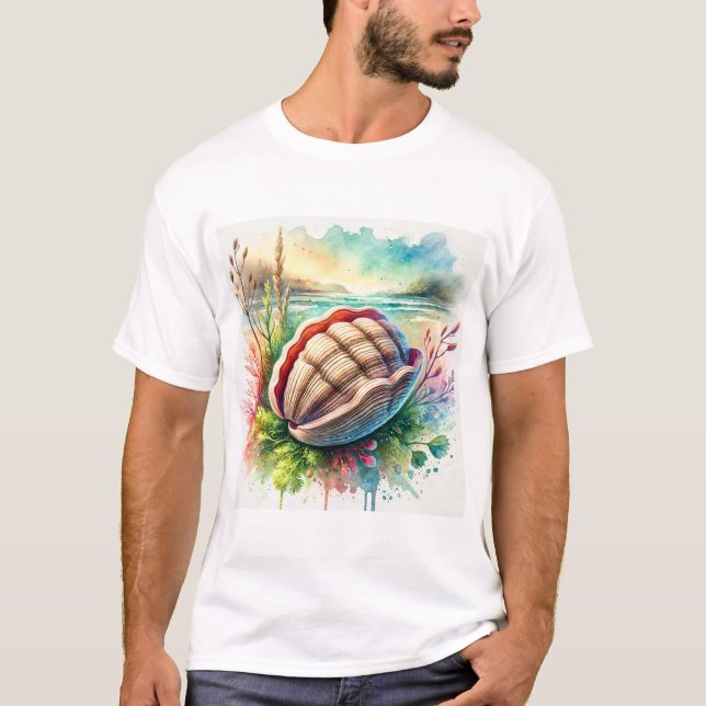 T-shirt Geoduck Clam 170624AREF120 - Watercolor (Devant)