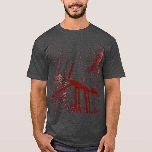 T-shirt Géoglyphe des animaux rouges (Devant)