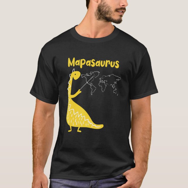 T-shirt Géographe Mapasaurus Géographie (Devant)