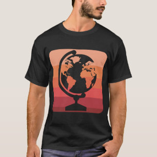 T-shirt Geographer World Map Earth Geographer School Geogr