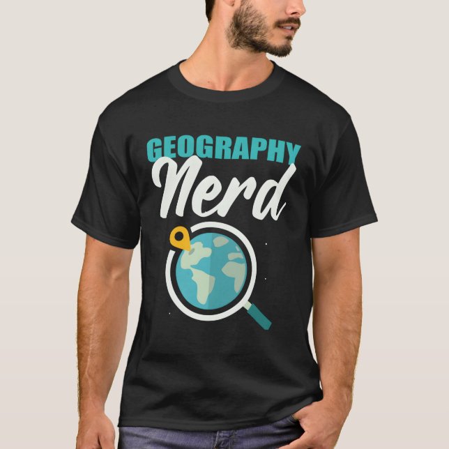 T-shirt Géographie Archéologue Nerd (Devant)