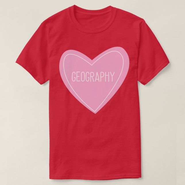 T-shirt Géographie Coeur (Design devant)