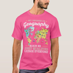 T-shirt Géographie Degré me donne le droit de juger chaque