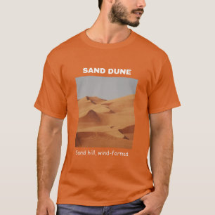 T-shirt géographie dune de sable au Texas Orange