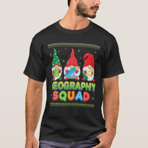 T-shirt Géographie Équipe de Noël Gnomes Sweater Laid Teac