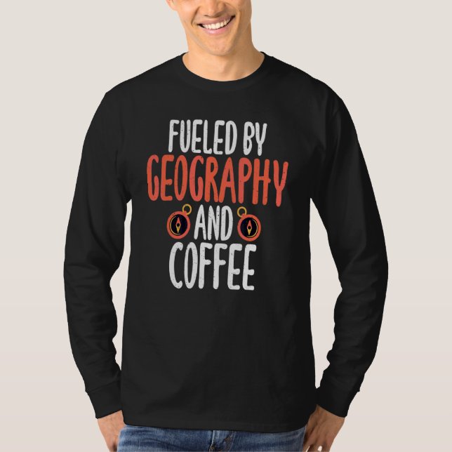 T-shirt Géographie Et Géographe Professeur De Café (Devant)