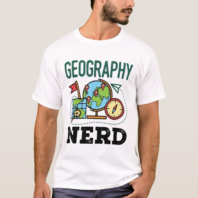T-shirt Géographie Nerd (Devant)