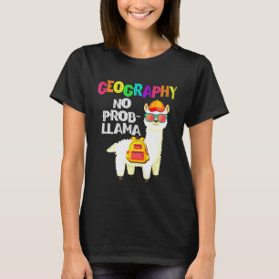 T-shirt Géographie Pas De Problème Lama Premier Jour D'éco