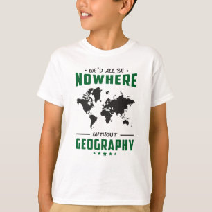 T-shirt Géographie Professeur Funny World Continents Idé