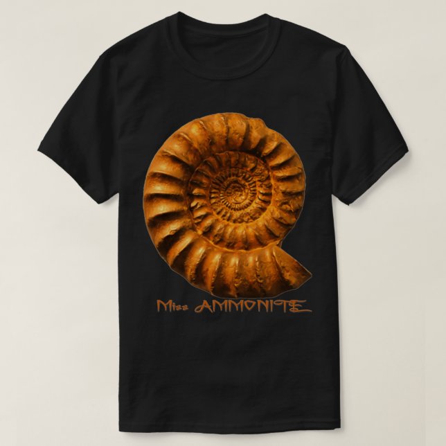 T-shirt géologie de l'ammonite (Design devant)