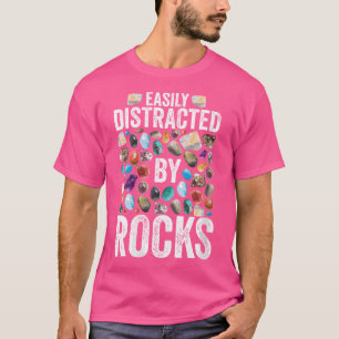 T-shirt Géologie Féminine Facilement Distrait Par Les Roch