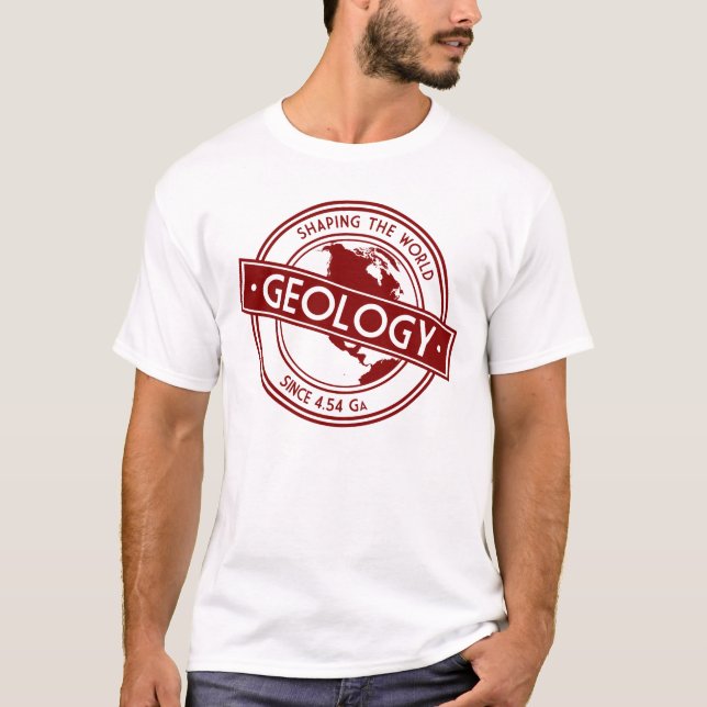 T-shirt Géologie formant le logo du monde (Amérique du (Devant)