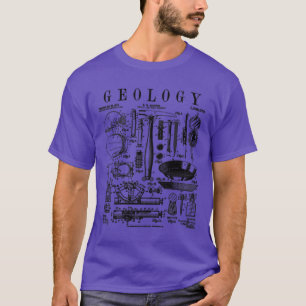T-shirt Géologie Géologie Géologue Outils Brevet Vintage P